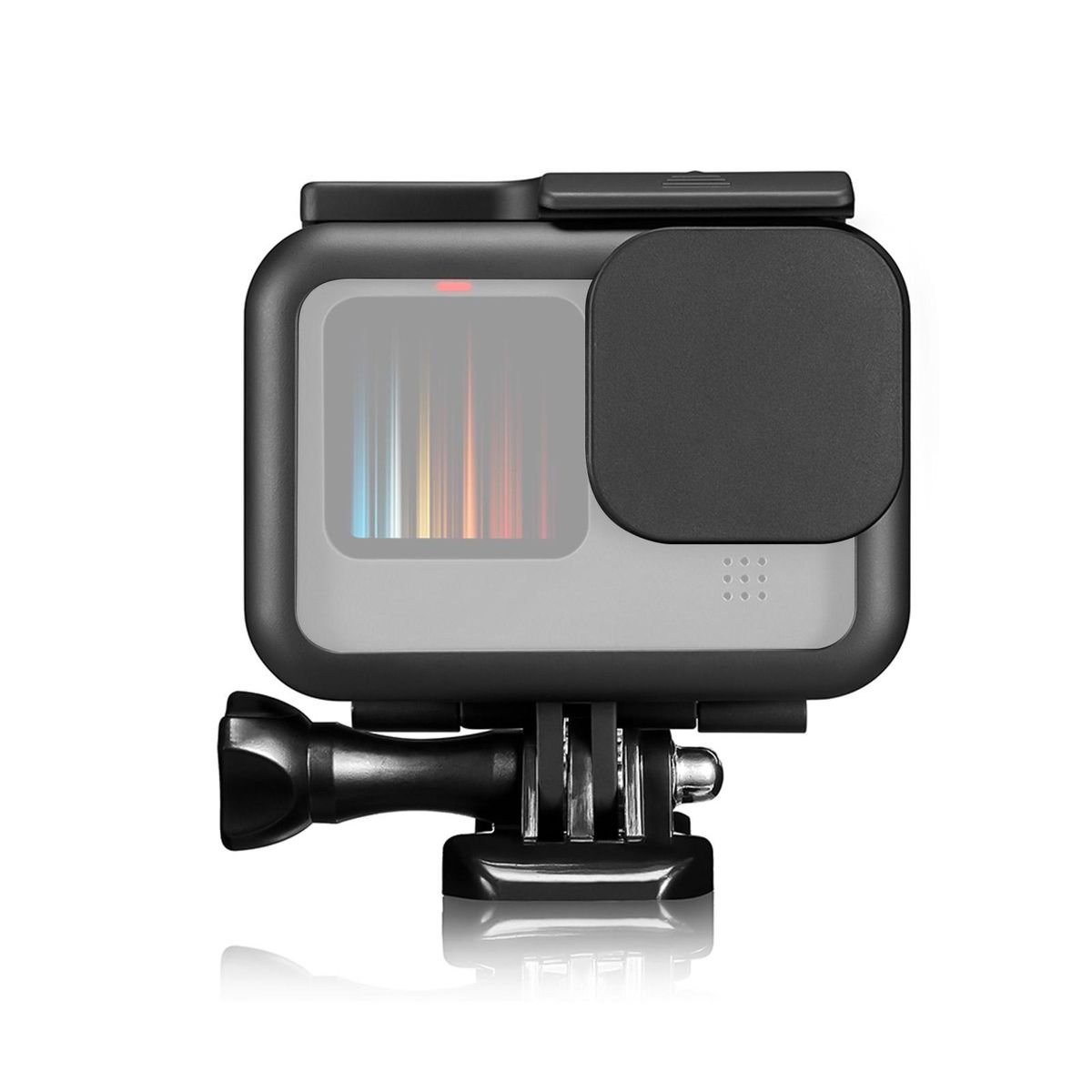 Plastic Action Camera Cage Protective Housing Case with Base Adapter Lens Cover Replacement for GoPro Hero 9 10