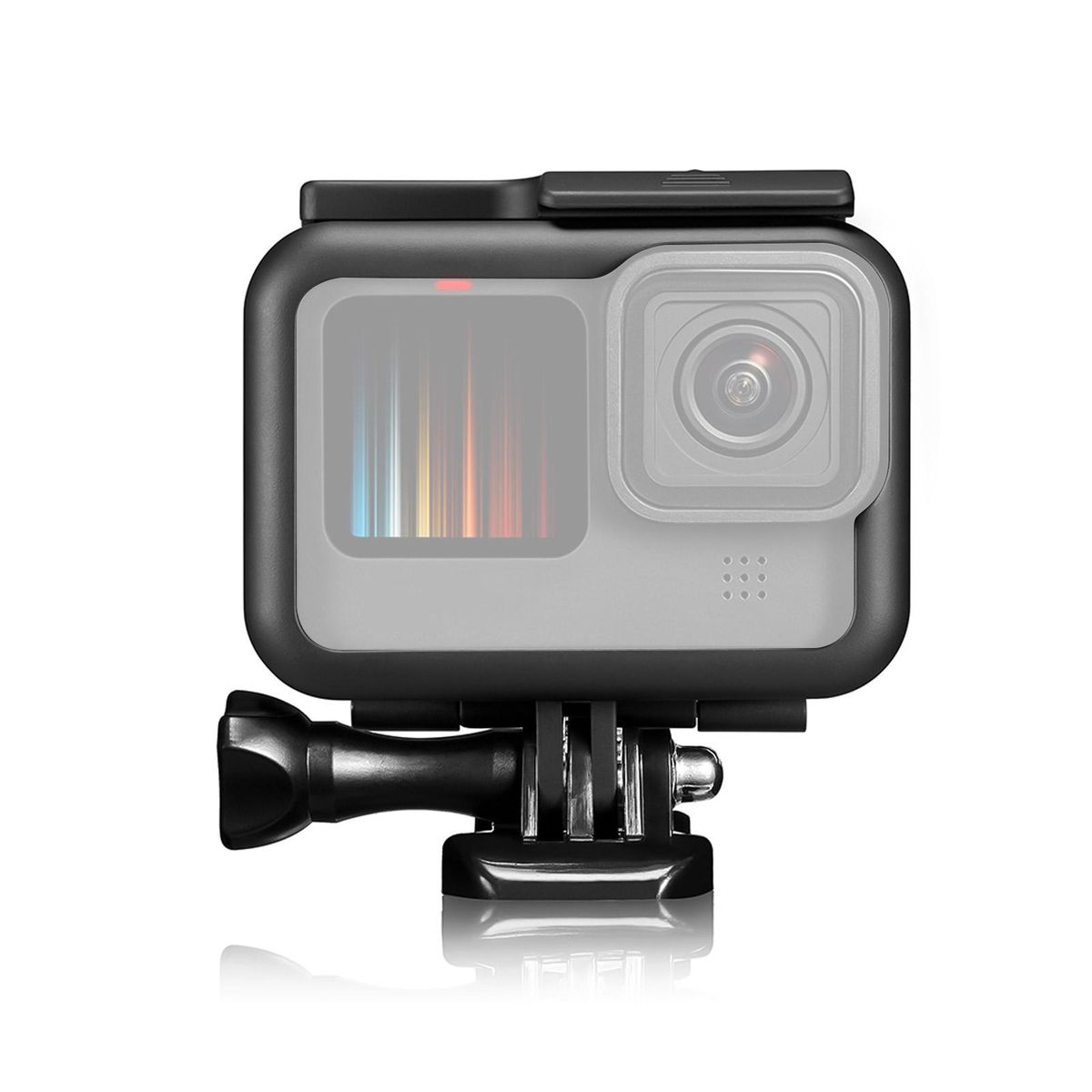 Plastic Action Camera Cage Protective Housing Case with Base Adapter Lens Cover Replacement for GoPro Hero 9 10