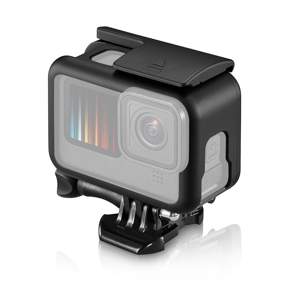 Plastic Action Camera Cage Protective Housing Case with Base Adapter Lens Cover Replacement for GoPro Hero 9 10