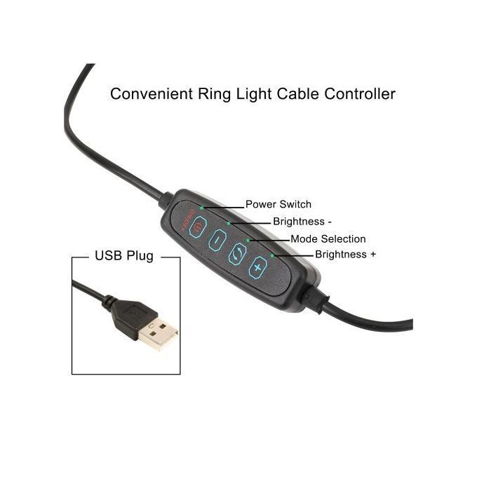 Video Conference Lighting Kit Ring Light Clip On Laptop Monitor With 5 Dimmable Color & 5 Brightness
