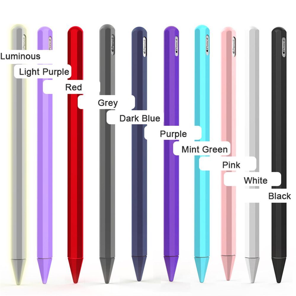 (White)Pen Case For Apple Pencil 2 IPad Pro 2022 Pencil Case Tablet Touch Stylus Pen Protective Cover Pouch Portable Soft Silicon Case MAA