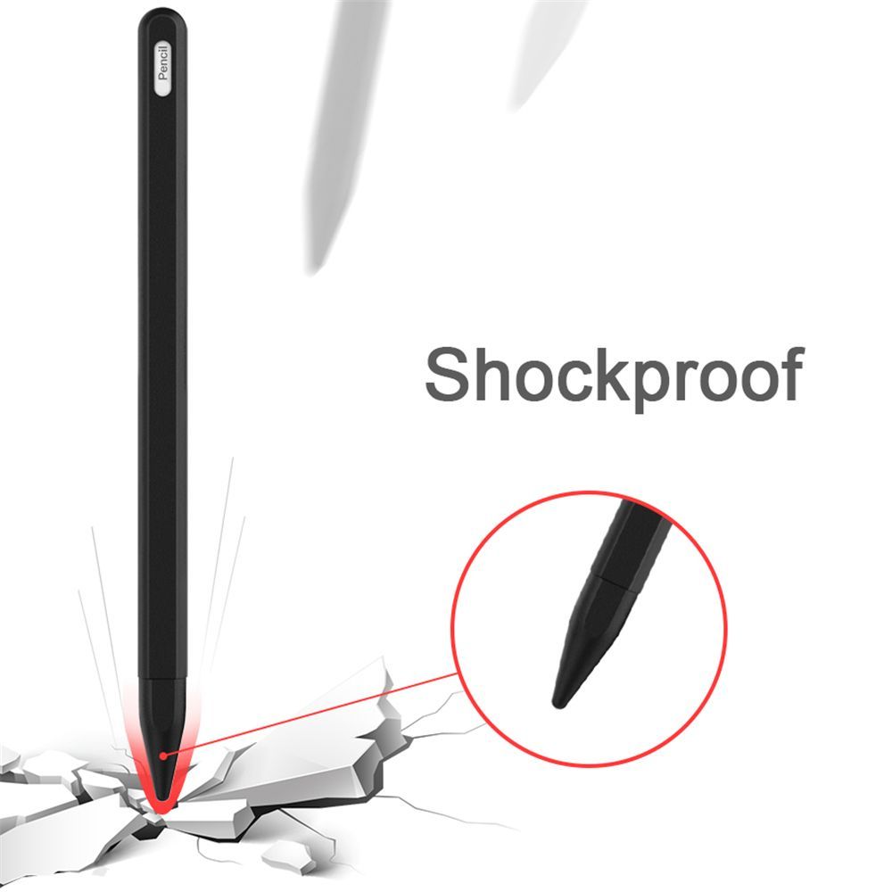(White)Pen Case For Apple Pencil 2 IPad Pro 2022 Pencil Case Tablet Touch Stylus Pen Protective Cover Pouch Portable Soft Silicon Case MAA