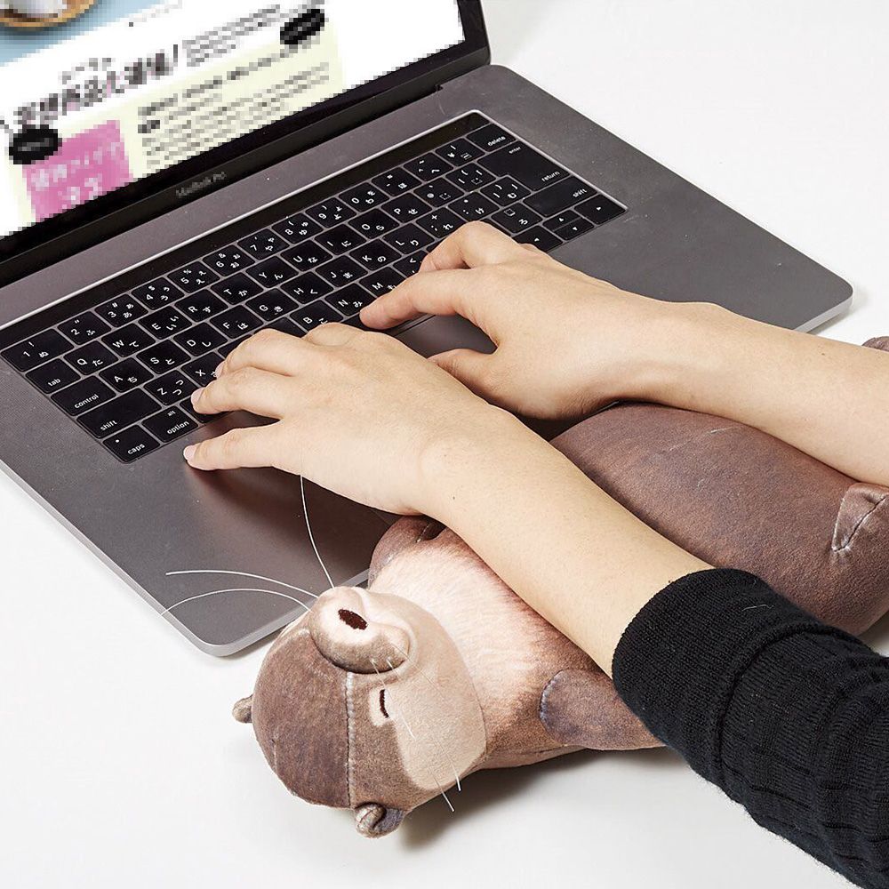 2 In1 40cm Cute Otter Stuffed Down Cotton Pencil Case