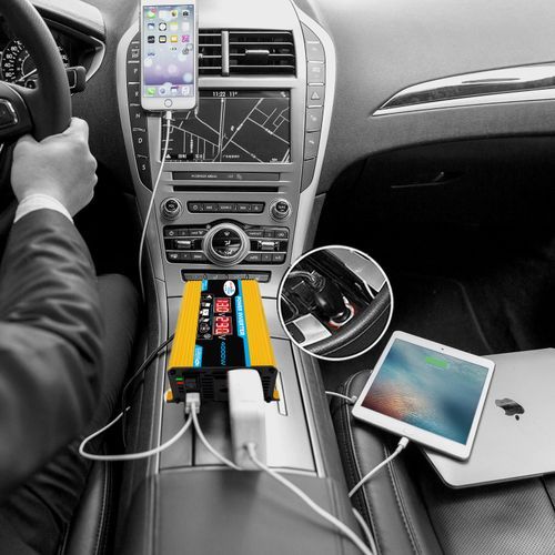 DC 12V To AC 220V Car Power Inverter Peaks Power 4000W Rated Power 300W