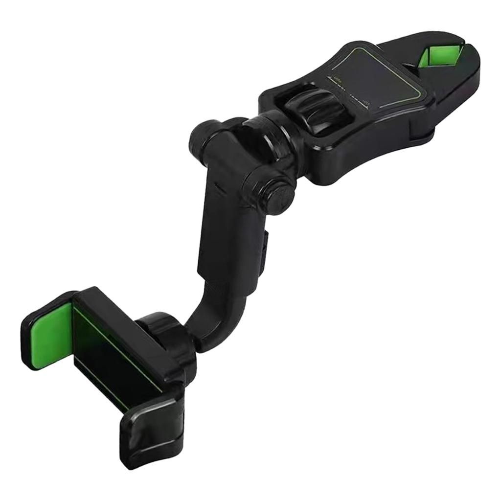 Car Rearview Mirror Phone Holder 360° Adjustable Fits For Video Green