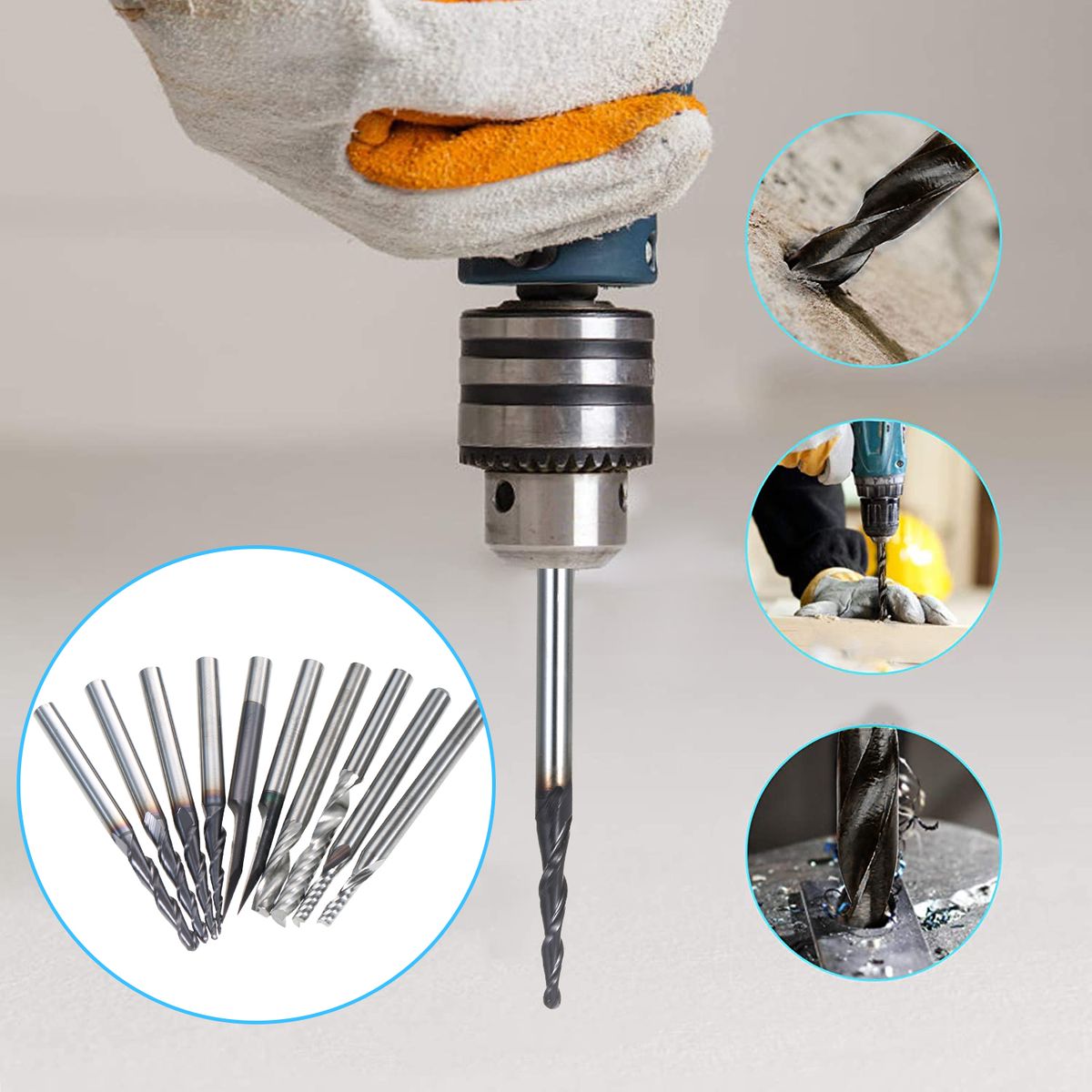 10pcs 3.175 Micro-diameter Cutters Micro Milling Cutter