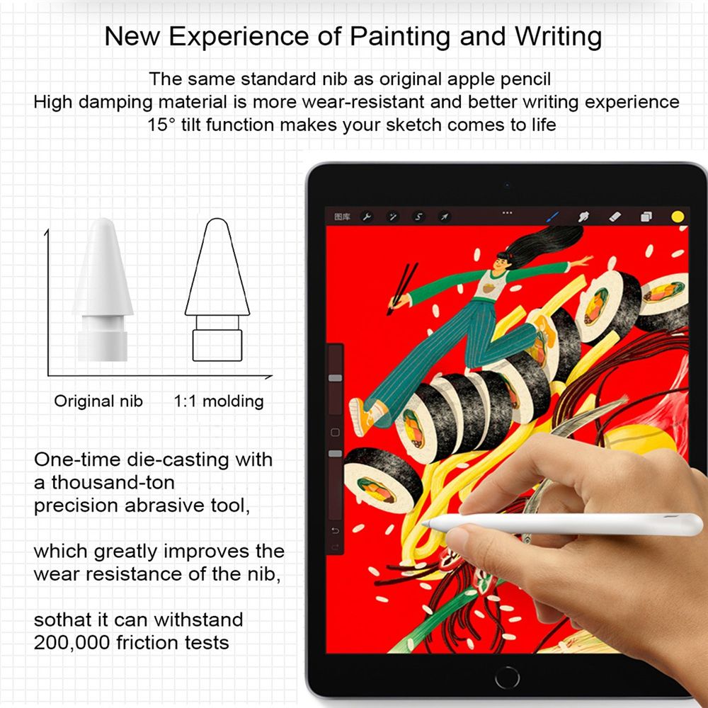 (AC10S White)Uogic For IPad Pencil With Palm Rejection,Original Nib Stylus Pen For Apple Pencil 2 1 IPad Pen Pro 11 12.9 Mini 6 7 Air 3 4 MAA