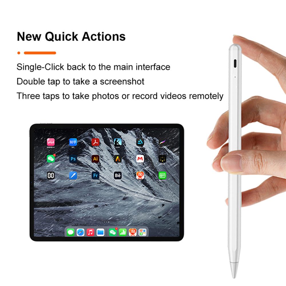(AC10S White)Uogic For IPad Pencil With Palm Rejection,Original Nib Stylus Pen For Apple Pencil 2 1 IPad Pen Pro 11 12.9 Mini 6 7 Air 3 4 MAA