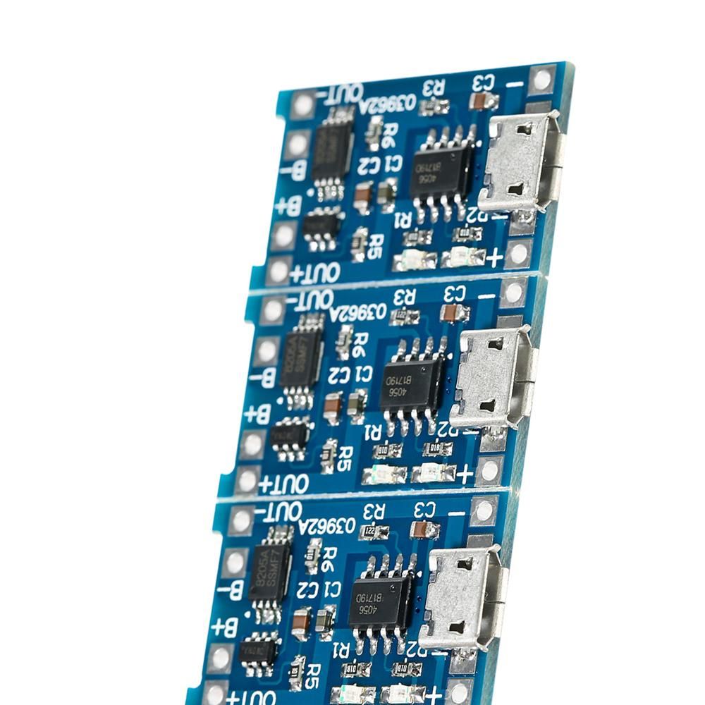 5pcs Charger Module Micro USB 18650 Lithium Battery Charging + Protection Circuit Board Charger Module 5V 1A