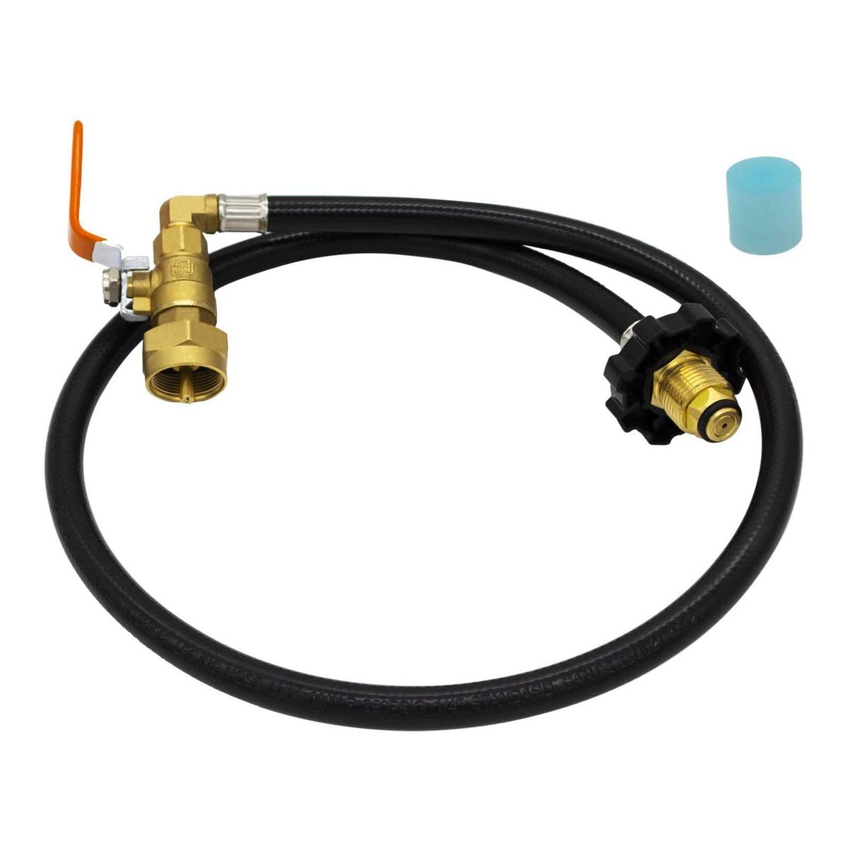 Propane Refill Adapter Hose 39.3in Propane Extension Hose Propane Refill Hose with ON-Off Control Valve For Outdoor Camping Cooking Accessories