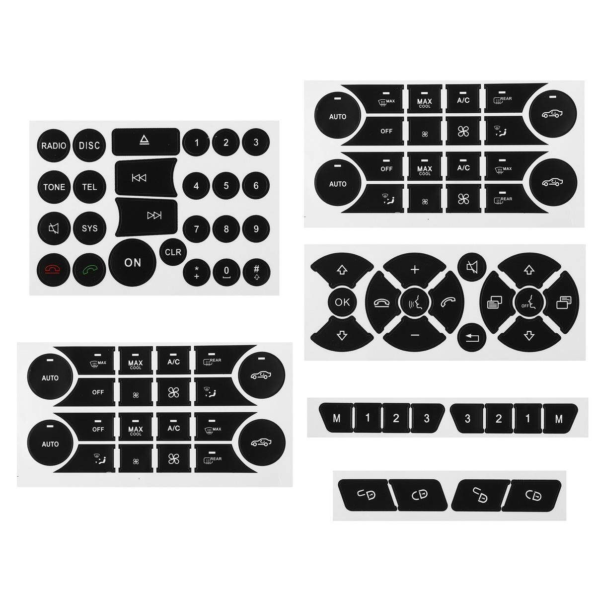 Steering Window A/ Radio Lock Button Repair Sticker For Mercedes W204 2007-2014