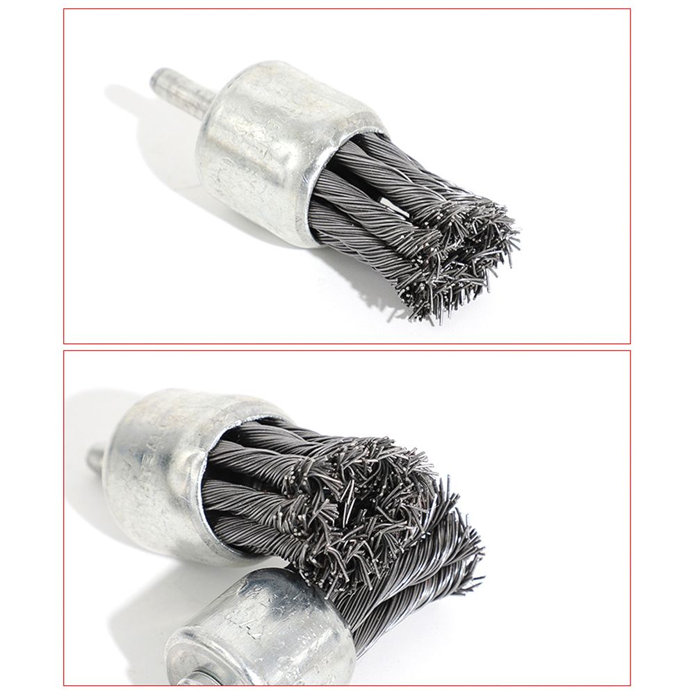 Wire Wheels Brush 3 Pcs Knotted Wire End Brush Sizes 0.7''