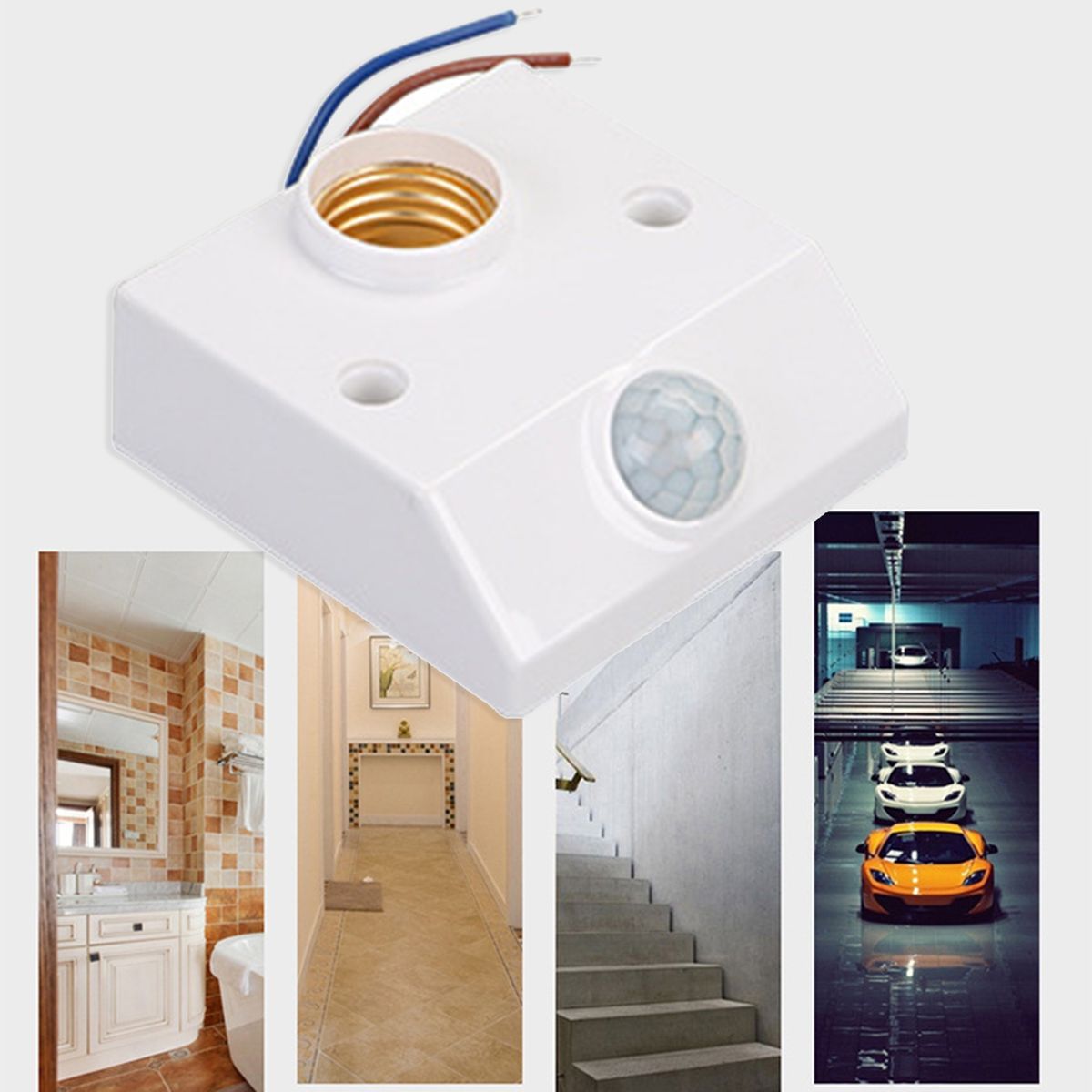 Lamp Holder Infrared PIR Motion Detector Light Holder A