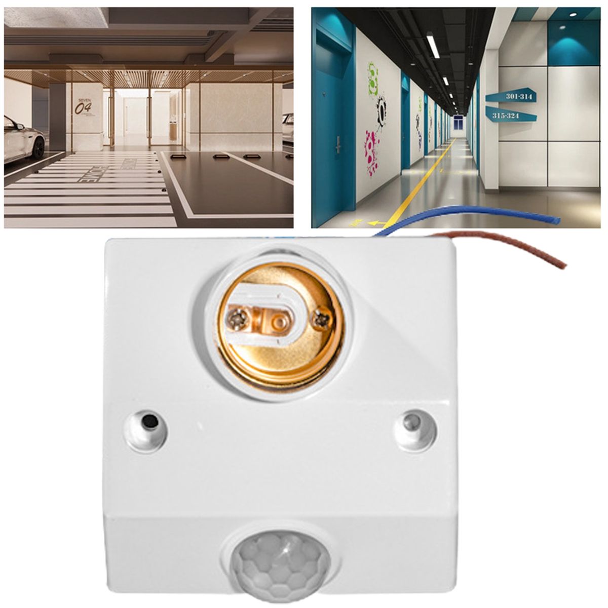 Lamp Holder Infrared PIR Motion Detector Light Holder A