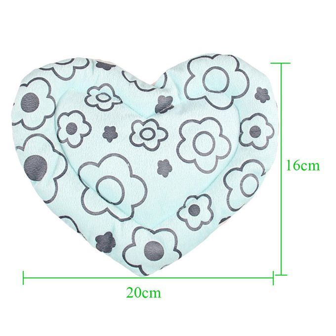 Heart Shape Hamster Guinea Pig Mat Sleep Bed Seat Pad For Small Blue