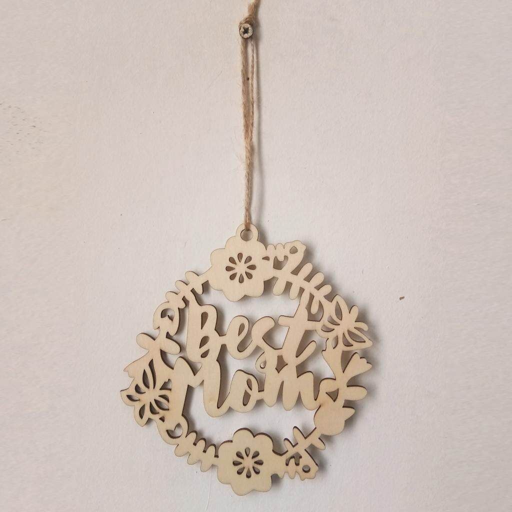 Hot Sellers Wooden Mum Heart Plaque Craft Plaque Hanging Ornament Mum Flowers Craft Mothers Day Birthday Gifts Embellishments JM01290