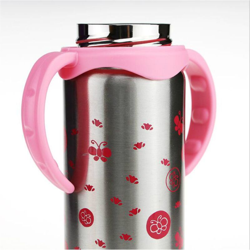 240/300ml One Feeding Bottle With Three Use-method S M L Stainless Steel Thermos Bottle Baby And Children Water Milk Vacuum Cup