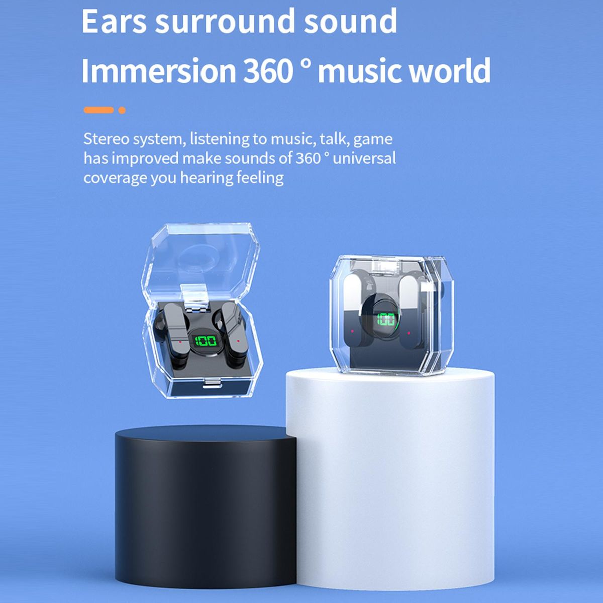 K30 Digital RGB Dynamic Light Effect In-Ear TWS Wireless BT Headset Sport Headset Earbuds