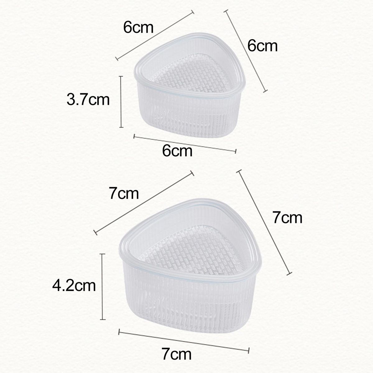 2Pcs Rice Ball Mold Press Triangular Sushi Making Mold White