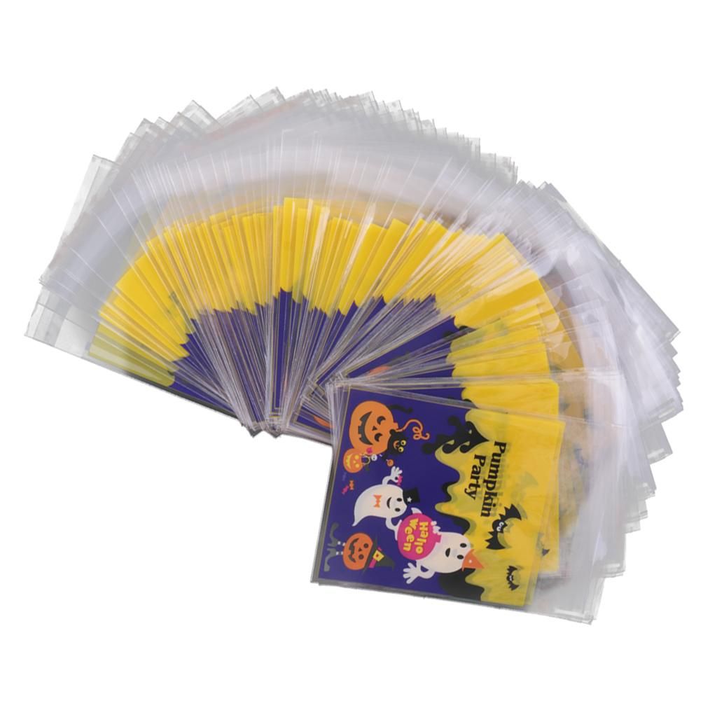 2X 100x Halloween Trick Or Treat Bags  Sweet Food Packaging
