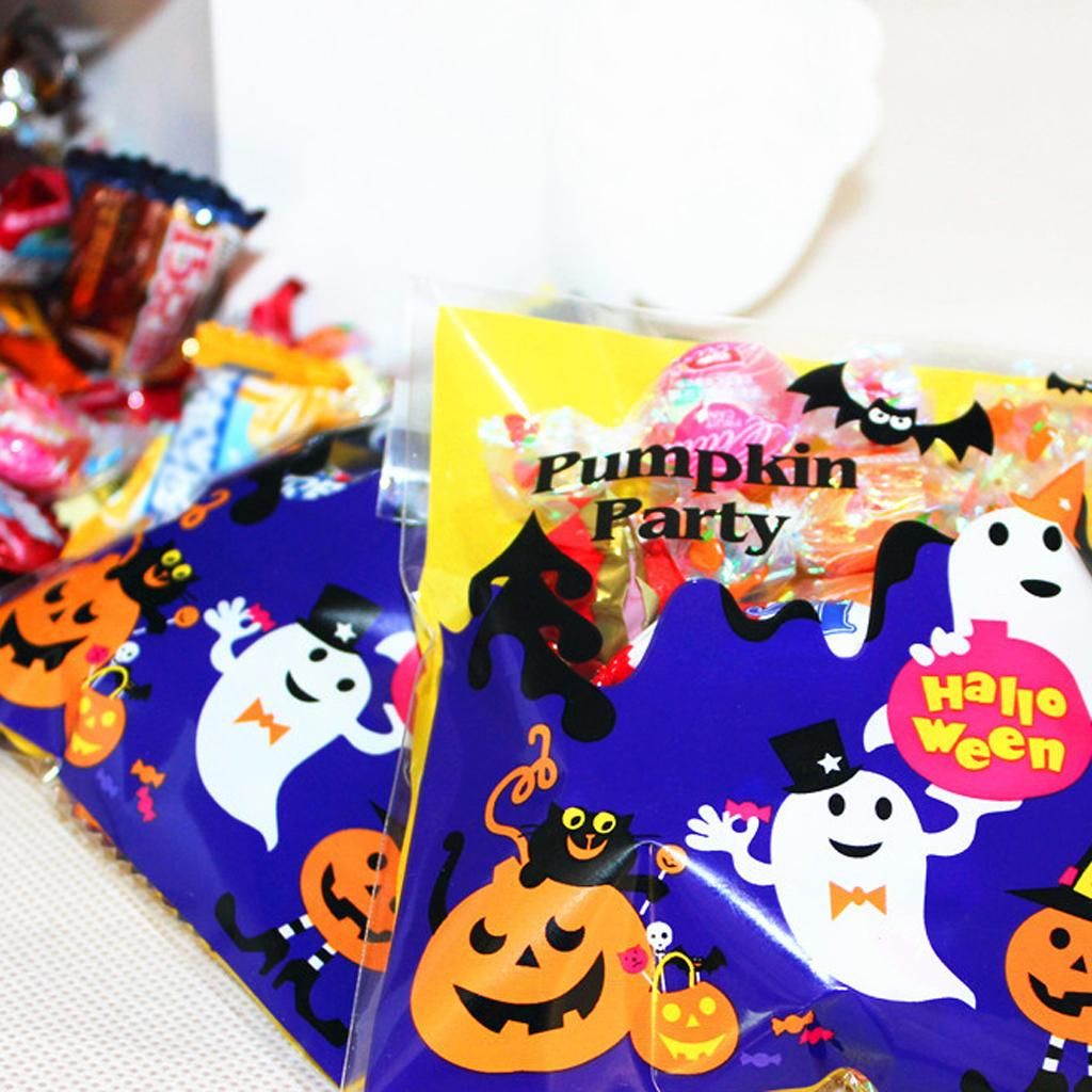 2X 100x Halloween Trick Or Treat Bags  Sweet Food Packaging