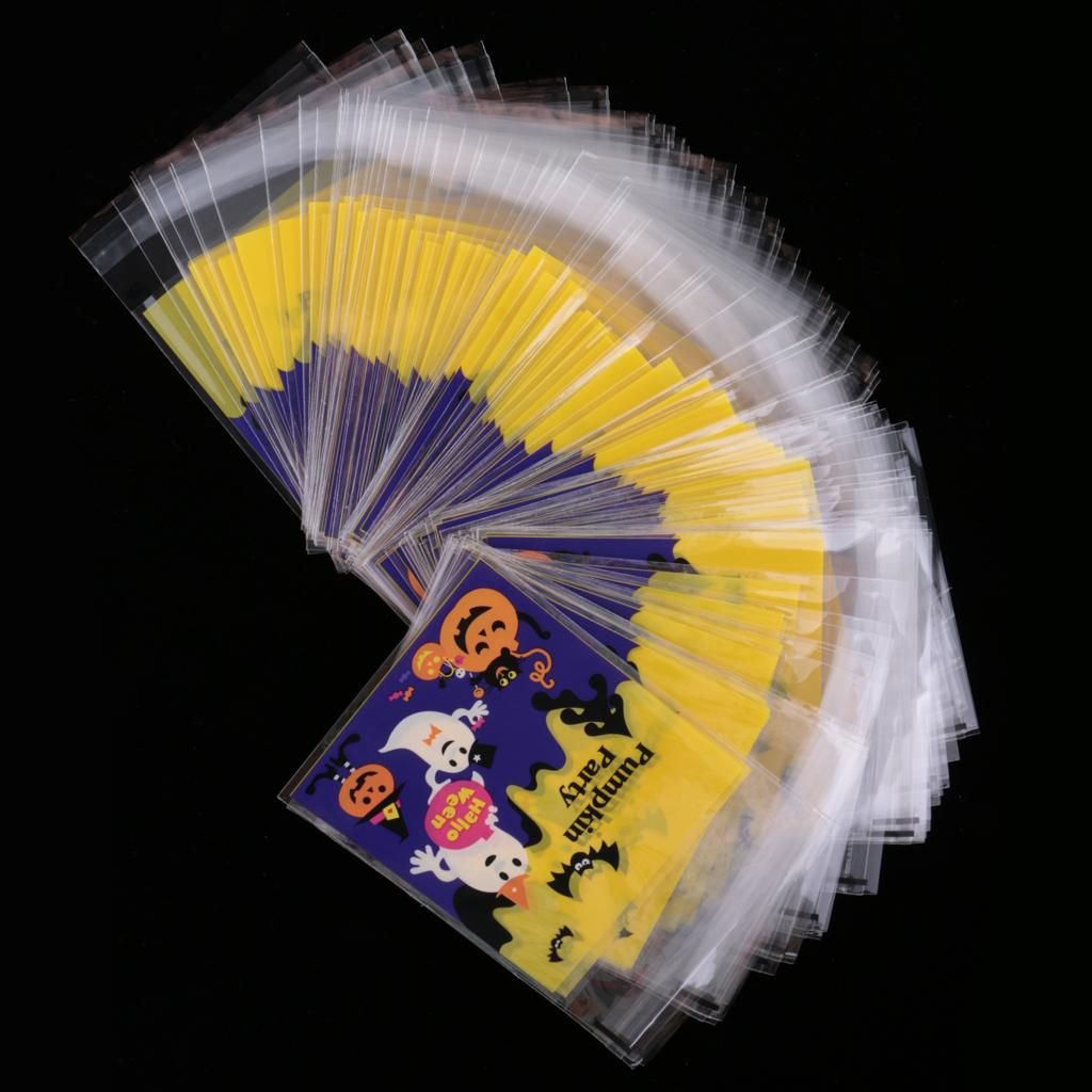 2X 100x Halloween Trick Or Treat Bags  Sweet Food Packaging