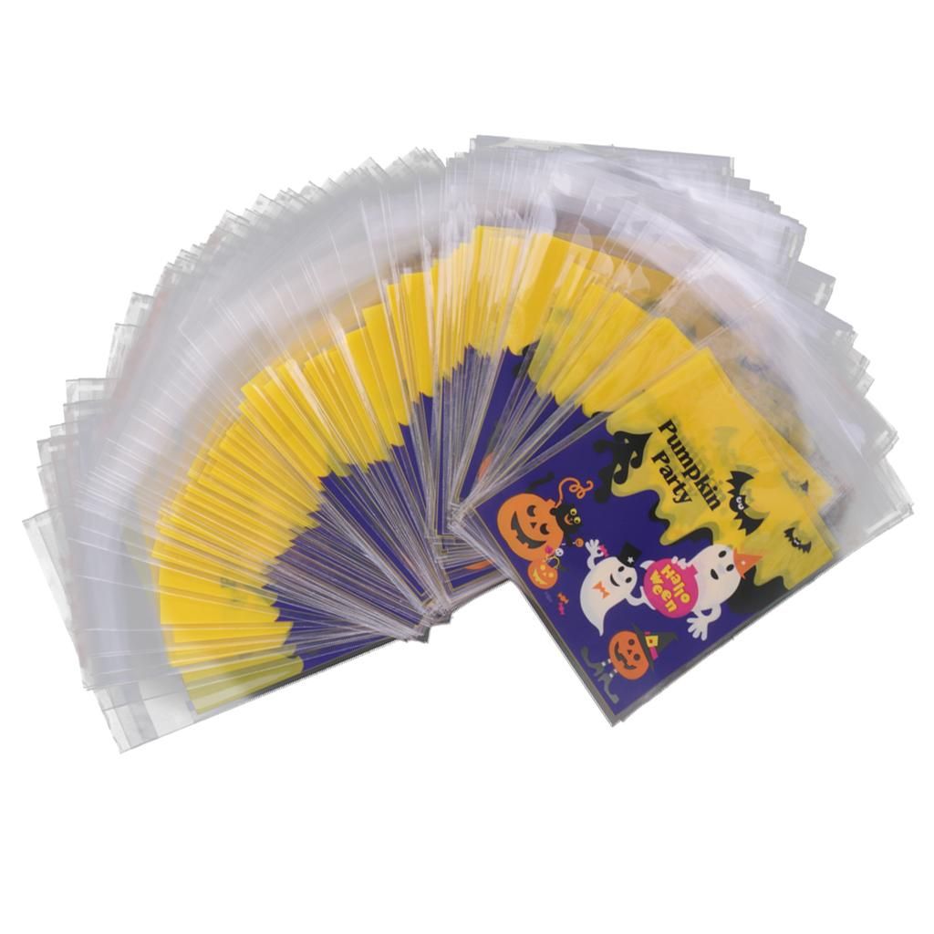 2X 100x Halloween Trick Or Treat Bags  Sweet Food Packaging