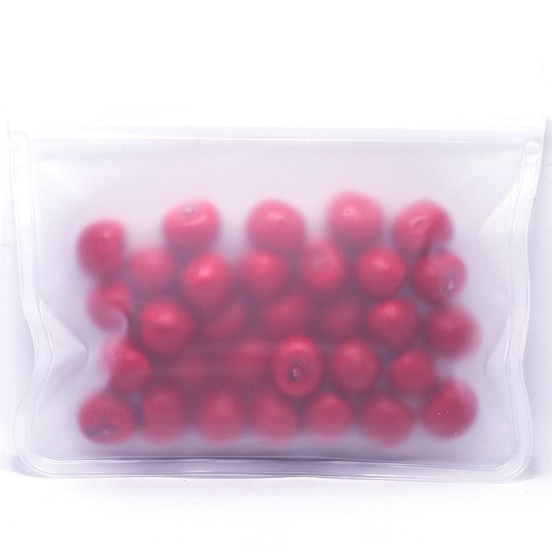 Food Storage Freezer Bag Reusable For Refrigerator Organiser, Kitchen Accessories PEVA Freezing Fruit And Vegetable Ziplock Bags-21.5x12cm