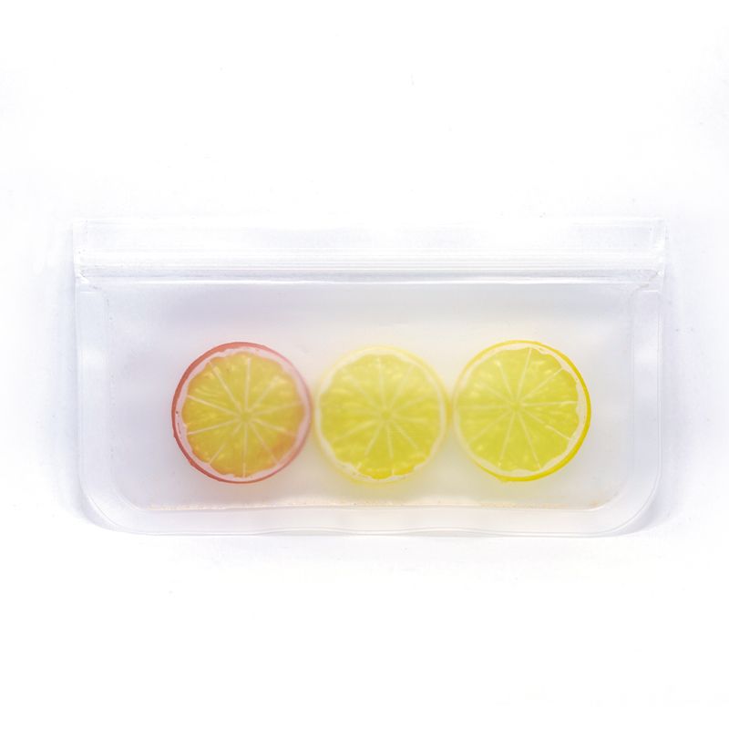 Food Storage Freezer Bag Reusable For Refrigerator Organiser, Kitchen Accessories PEVA Freezing Fruit And Vegetable Ziplock Bags-21.5x12cm
