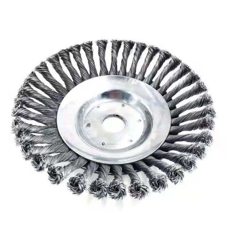 15cm Steel Wire Wheearden Weed Brush Lawn Mower GrEater Trimmer Brush Cutter Tools Garden GrTrimmer Head Weed Brush