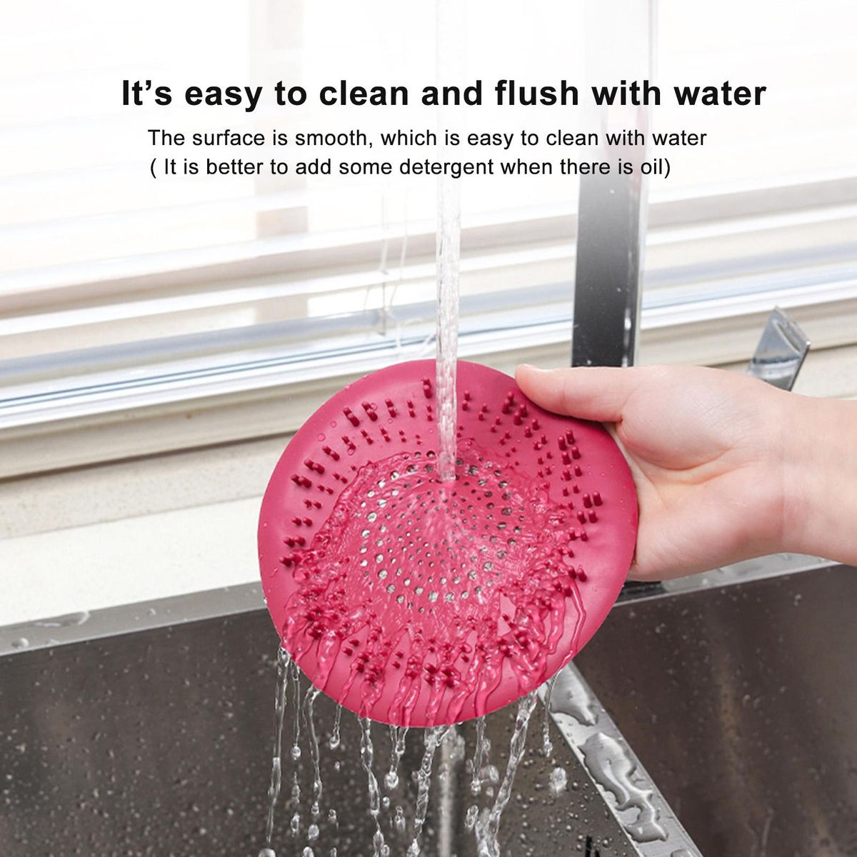 Sink Anti-block Cover Hair Catcher Reliable TPR Leaching Cover Easy Installation and Cleaning For Kitchen Bathroom and Bath tub Hair Stopper Shower Drain Cover