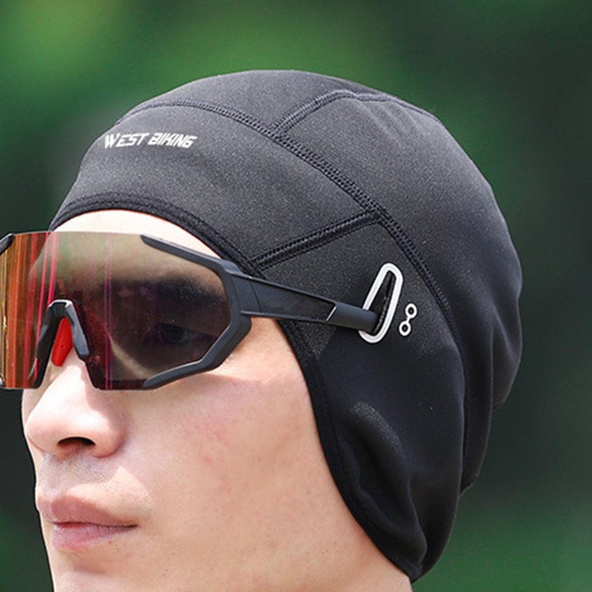 Cycling Cap Fleece Texture Ski Hat Black