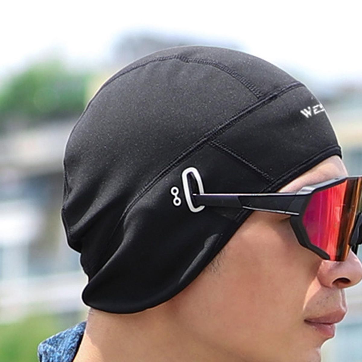 Cycling Cap Fleece Texture Ski Hat Black