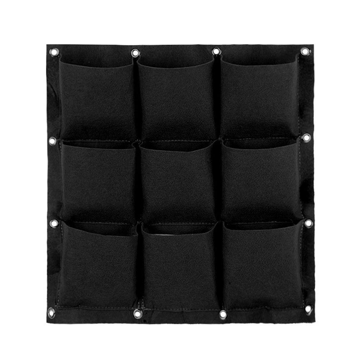 Hanging Planting Bag Indoor Outdoor Hanging Strawberry Flower Wall Planter Black