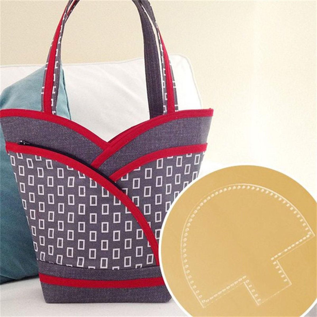 Patchwork Sewing Ruler Shoulder Bag DIY Sewing Template