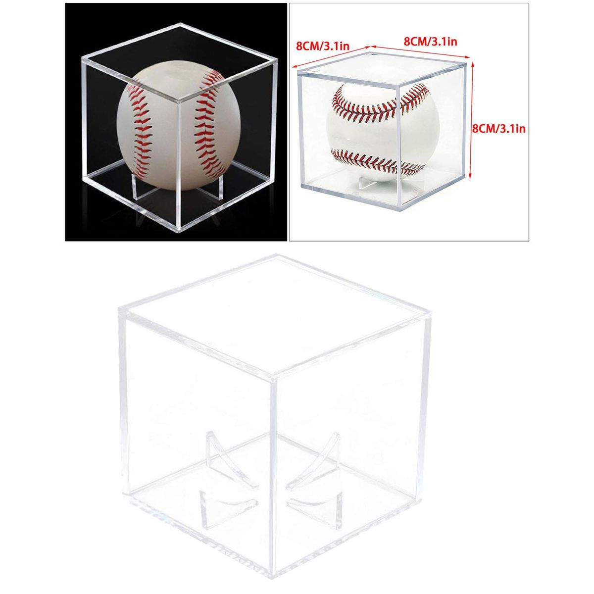 Baseball Display Case, UV Protected Acrylic Clear And