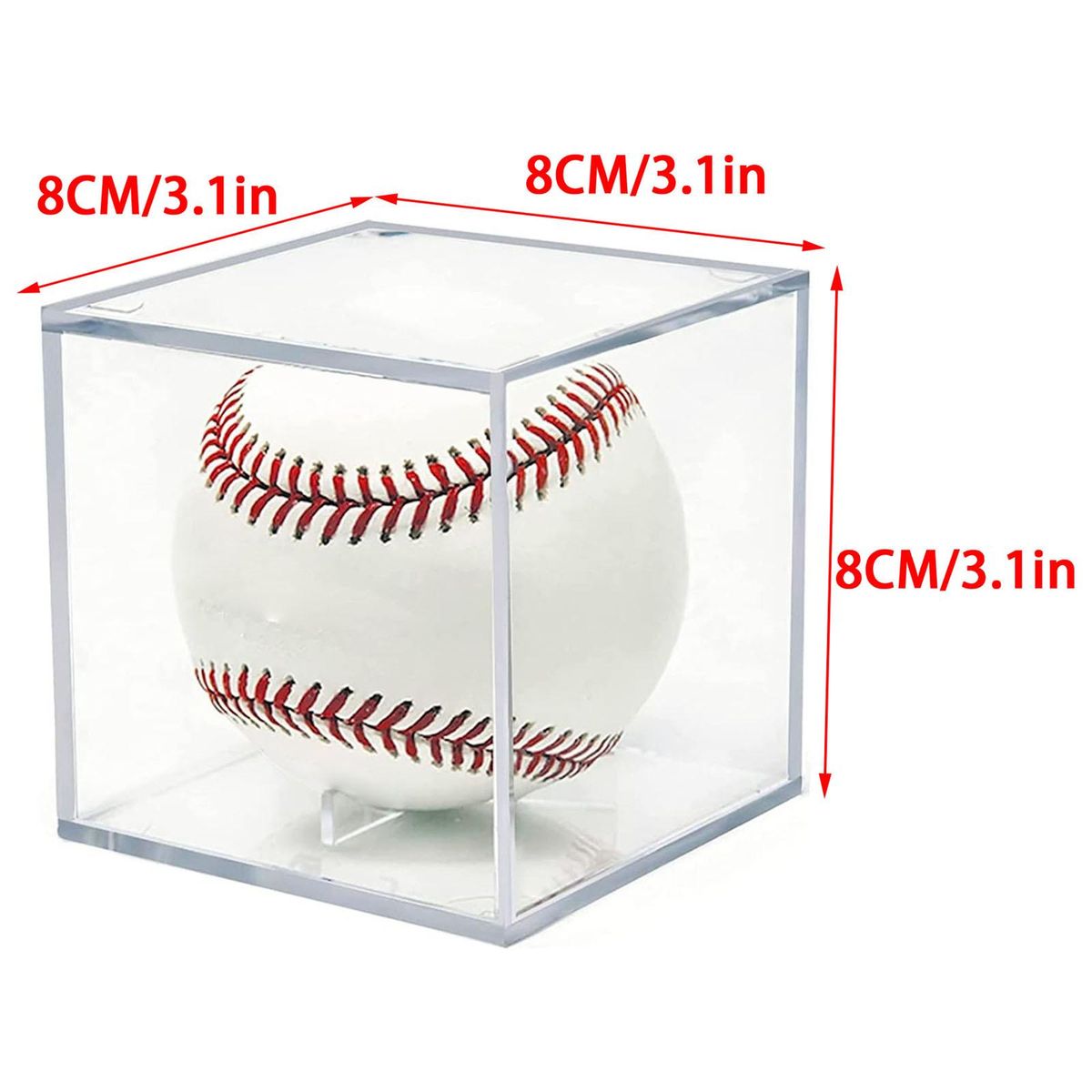 Baseball Display Case, UV Protected Acrylic Clear And
