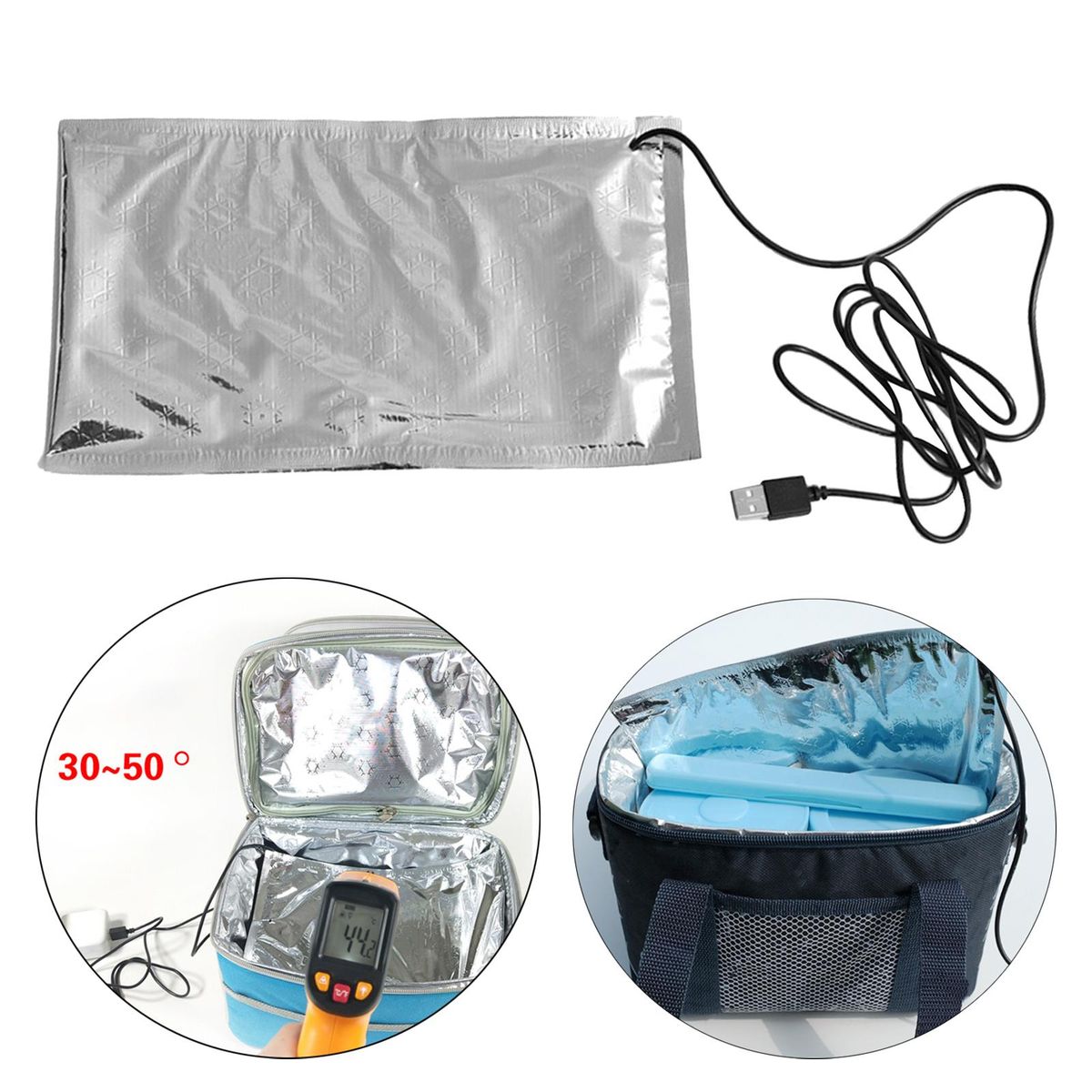USB Thermostat Warmer Bag For Warmer Food   DIY Thermal Heater Pad