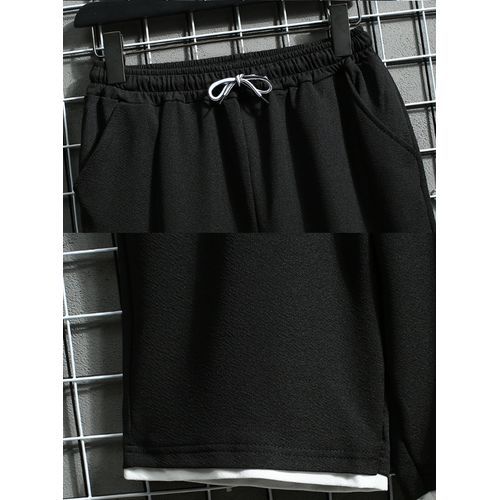 Men's Cardigan Jacket Set, Short Sleeve Jacket Shorts Set