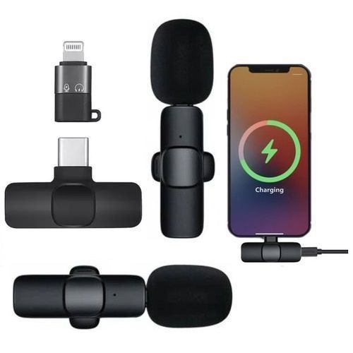 K9 Dual 2 In 1 Wireless Lavalier Microphone For IPhone & Type C