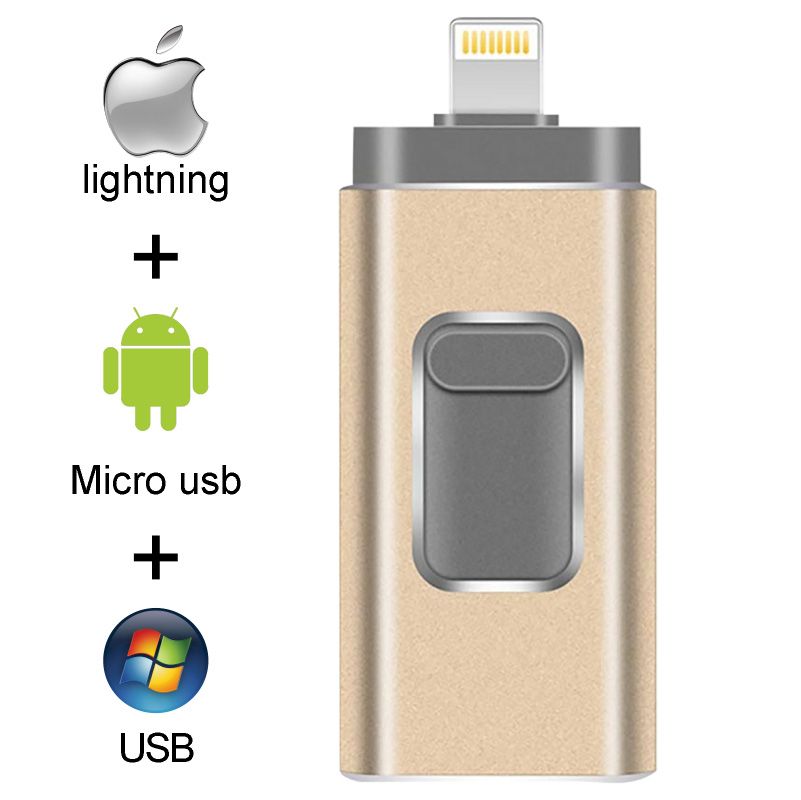 Pendrive 128GB 3 In 1 IPhone USB Flash Drive OTG 512GB  3.0