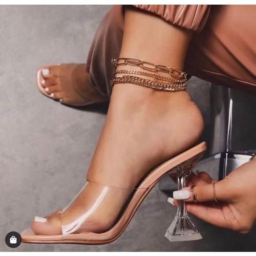 Women's Transparent Heel Slippers