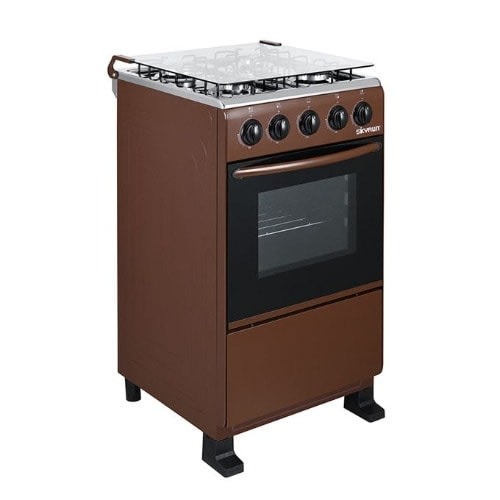 Free Standing 4 Burners Gas Cooker With Oven - Brown - 52L - 50*55cm