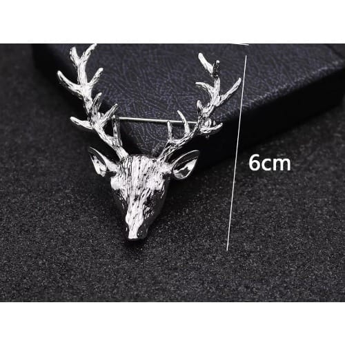 Deer Lapel Brooch With Free Pouch-silver