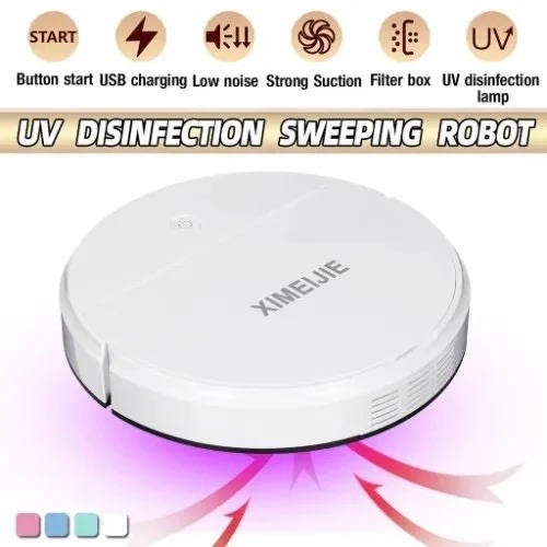 Smart Robot Rechargeable Automatic Vacuum Cleaner - White
