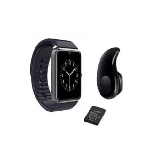 Gt08 Smart Watch With Sim, Sd Card Space For Android & Ios + Free S530 Bluetooth Earpiece