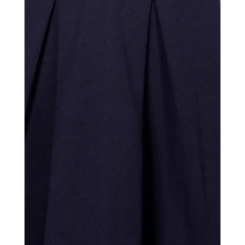 Open Flare Short Dress -Navy Blue