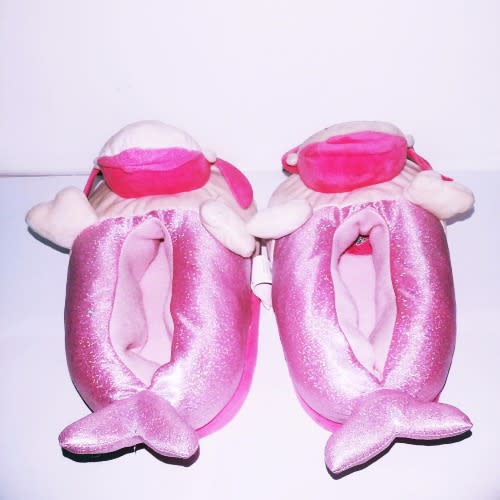 Pink Swimming Princess Indoor Slippers
