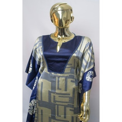 Decolletage Neckline Long Silk Boubou