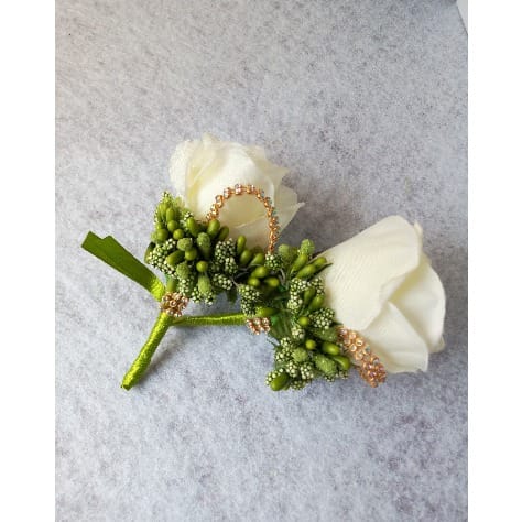 Wedding Boutonniere- Gold